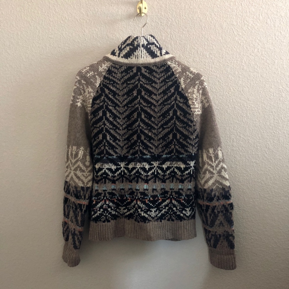 Free People Fair Isle Button Up Cardigan Sweater - Picture 2 of 5